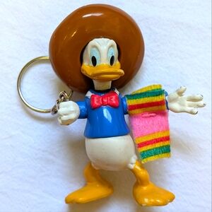 3/$15 Disney Donald Duck Upcycled Keychain with Sombrero